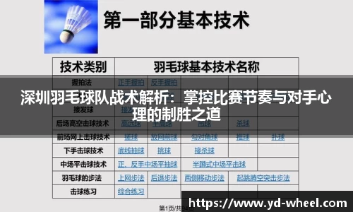 深圳羽毛球队战术解析：掌控比赛节奏与对手心理的制胜之道